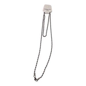 Stainless Steel 316L Unisex 4mm Rope Chain Necklace 32in Durable Jewelry